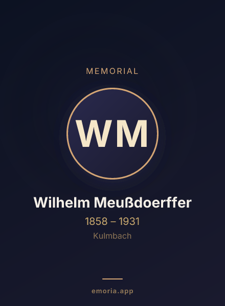Memorial portrait of Wilhelm Meußdoerffer