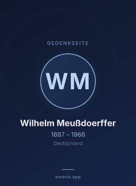 Gedenkportrait von Wilhelm Meußdoerffer