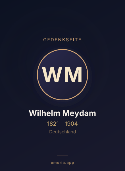 Gedenkportrait von Wilhelm Meydam