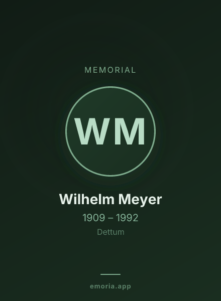 Memorial portrait of Wilhelm Meyer