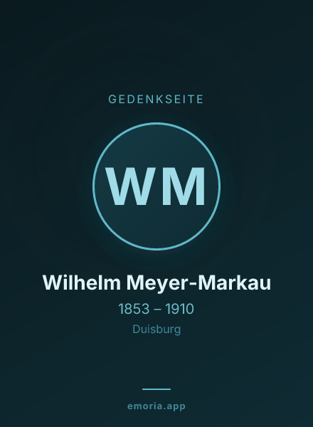 Gedenkportrait von Wilhelm Meyer-Markau