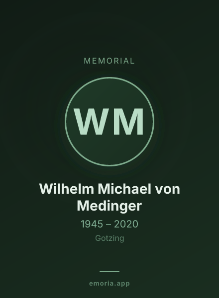 Memorial portrait of Wilhelm Michael von Medinger