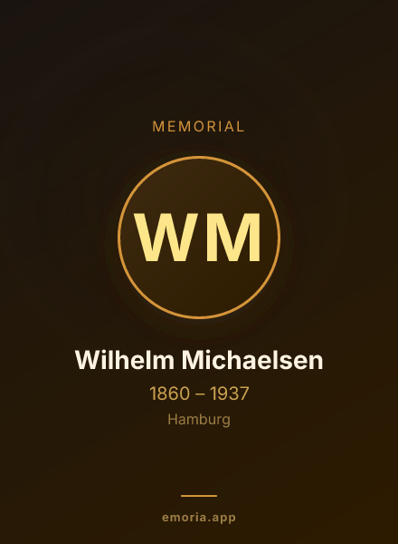 Memorial portrait of Wilhelm Michaelsen