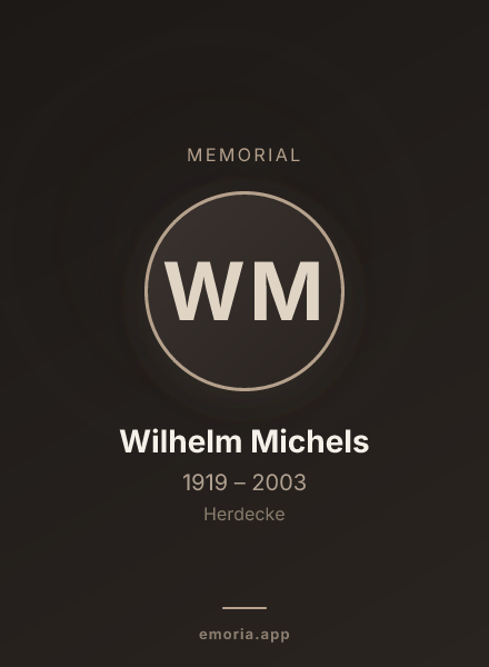 Memorial portrait of Wilhelm Michels