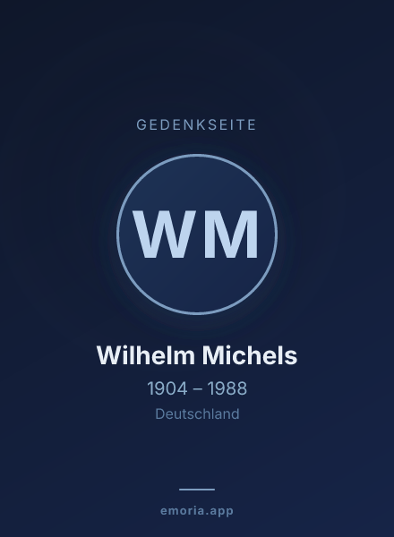 Gedenkportrait von Wilhelm Michels