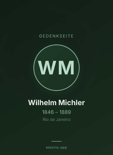 Gedenkportrait von Wilhelm Michler