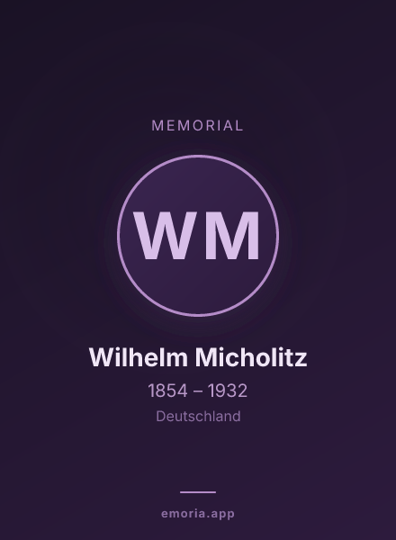 Memorial portrait of Wilhelm Micholitz