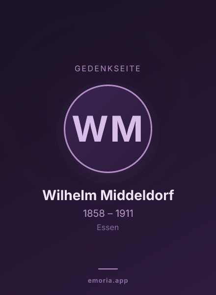Gedenkportrait von Wilhelm Middeldorf