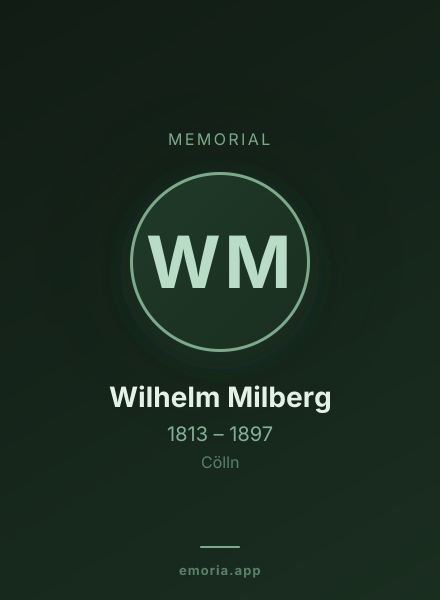Memorial portrait of Wilhelm Milberg