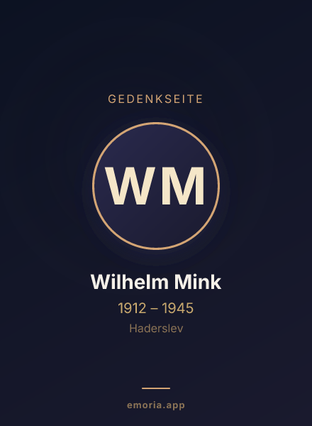Gedenkportrait von Wilhelm Mink