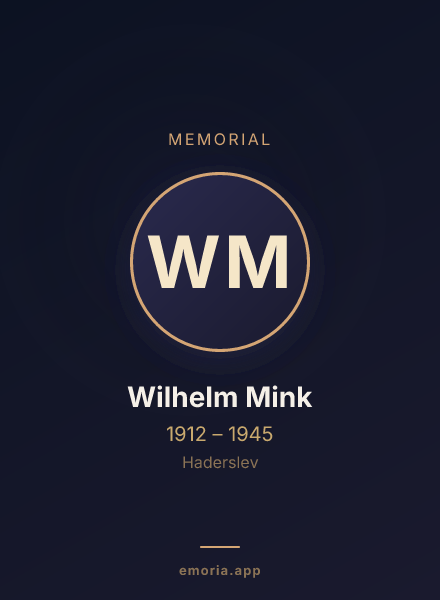 Memorial portrait of Wilhelm Mink