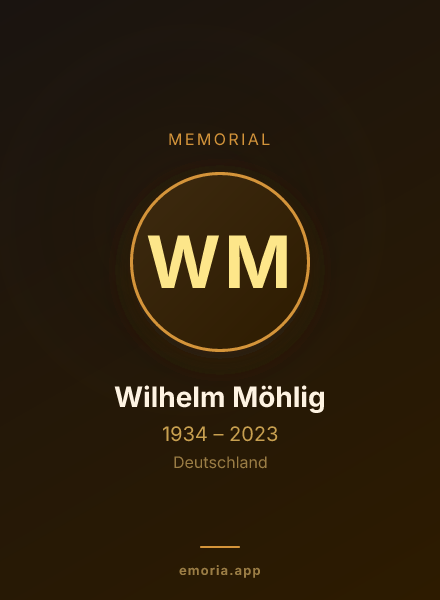 Memorial portrait of Wilhelm Möhlig