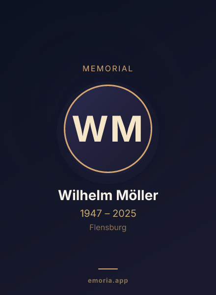 Memorial portrait of Wilhelm Möller