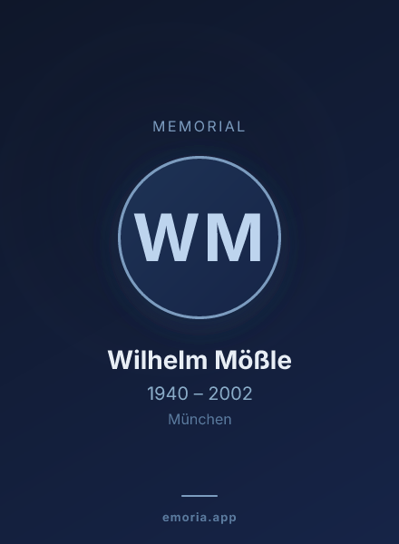Memorial portrait of Wilhelm Mößle