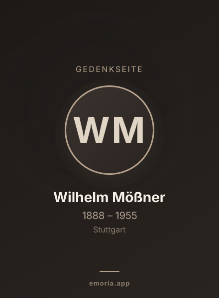 Gedenkportrait von Wilhelm Mößner