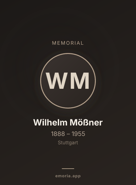 Memorial portrait of Wilhelm Mößner