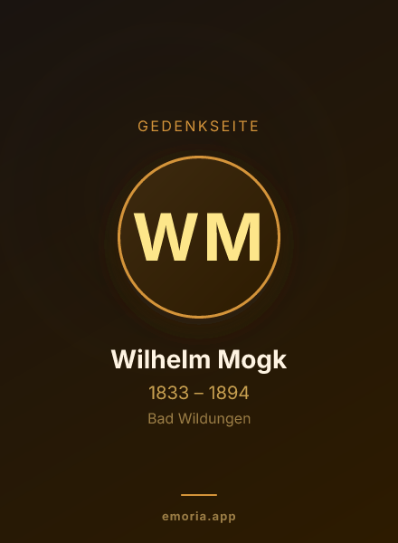 Gedenkportrait von Wilhelm Mogk