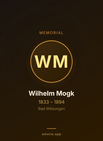 Memorial portrait of Wilhelm Mogk