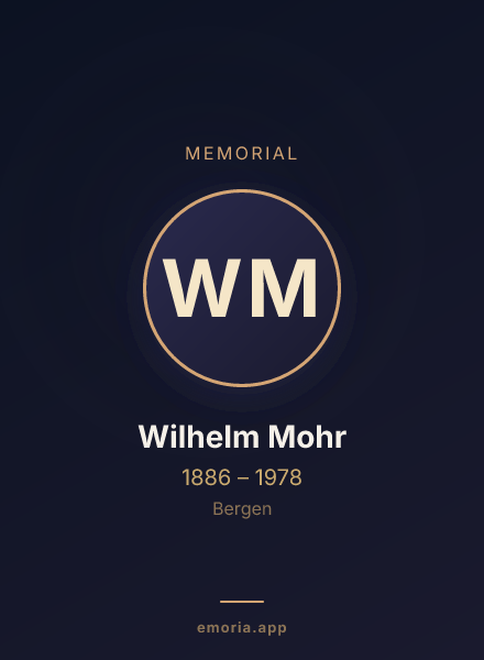 Memorial portrait of Wilhelm Mohr