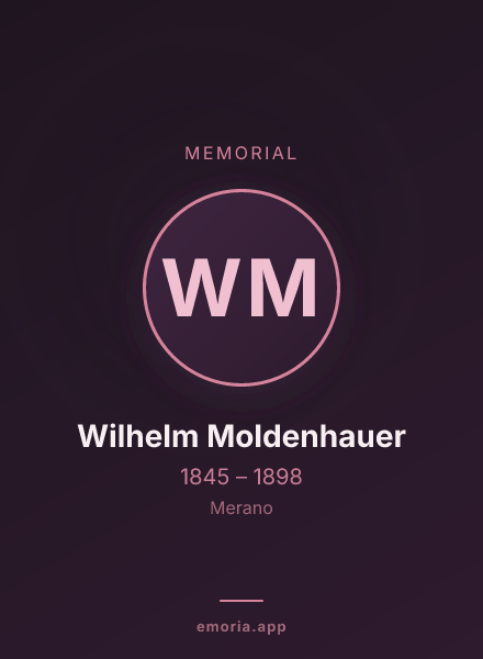 Memorial portrait of Wilhelm Moldenhauer