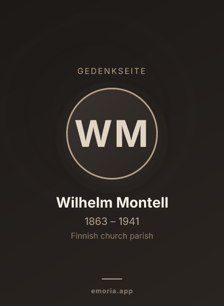 Gedenkportrait von Wilhelm Montell