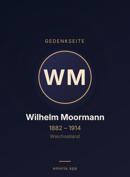 Gedenkportrait von Wilhelm Moormann