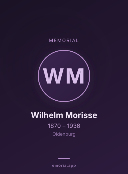 Memorial portrait of Wilhelm Morisse