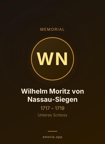 Memorial portrait of Wilhelm Moritz von Nassau-Siegen