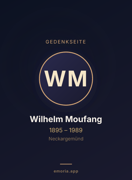 Gedenkportrait von Wilhelm Moufang