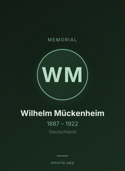 Memorial portrait of Wilhelm Mückenheim