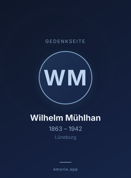 Gedenkportrait von Wilhelm Mühlhan