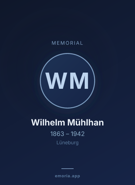 Memorial portrait of Wilhelm Mühlhan
