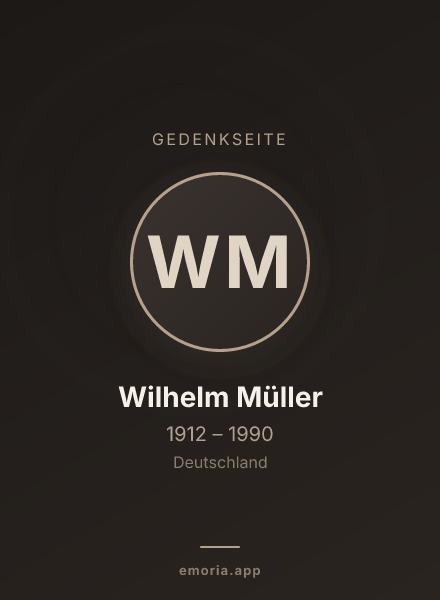 Gedenkportrait von Wilhelm Müller