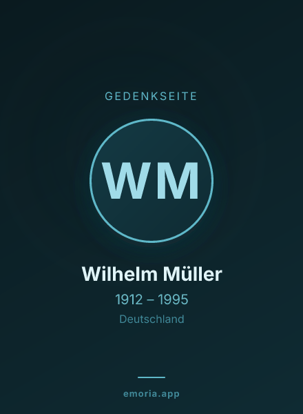 Gedenkportrait von Wilhelm Müller