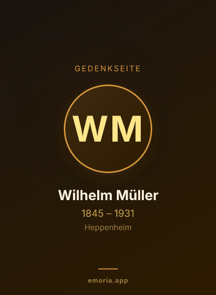 Gedenkportrait von Wilhelm Müller