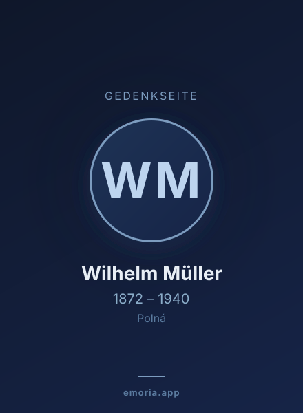 Gedenkportrait von Wilhelm Müller