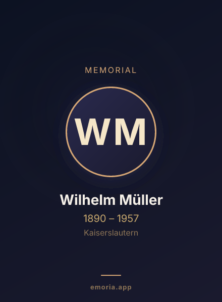 Memorial portrait of Wilhelm Müller