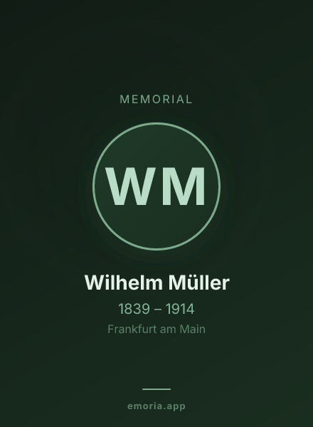 Memorial portrait of Wilhelm Müller
