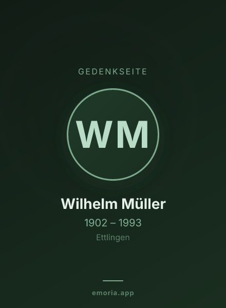 Gedenkportrait von Wilhelm Müller