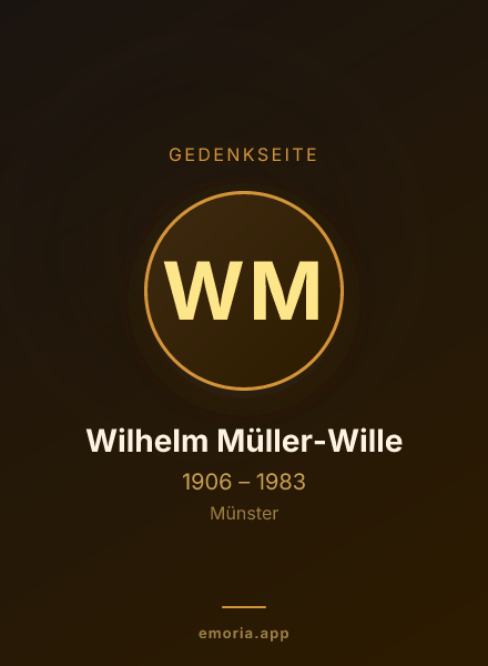 Gedenkportrait von Wilhelm Müller-Wille