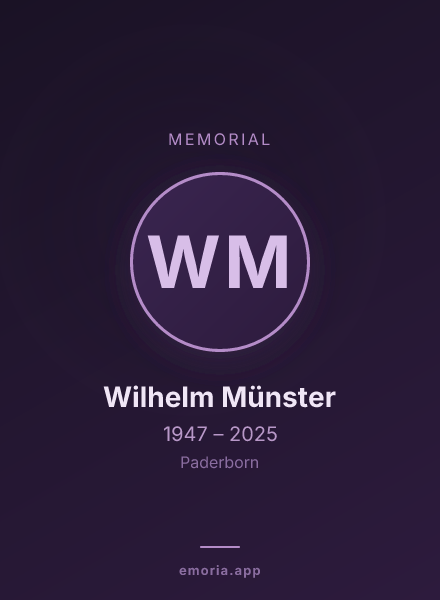 Memorial portrait of Wilhelm Münster