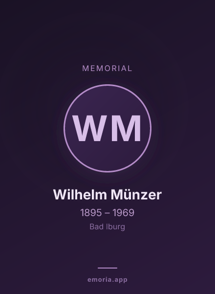 Memorial portrait of Wilhelm Münzer