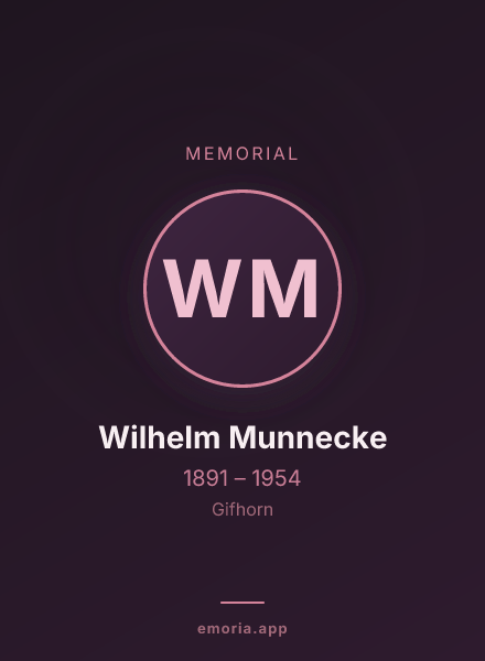 Memorial portrait of Wilhelm Munnecke