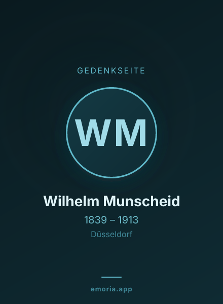Gedenkportrait von Wilhelm Munscheid