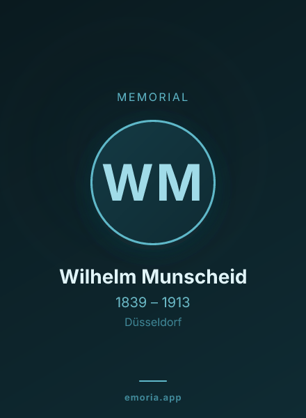 Memorial portrait of Wilhelm Munscheid