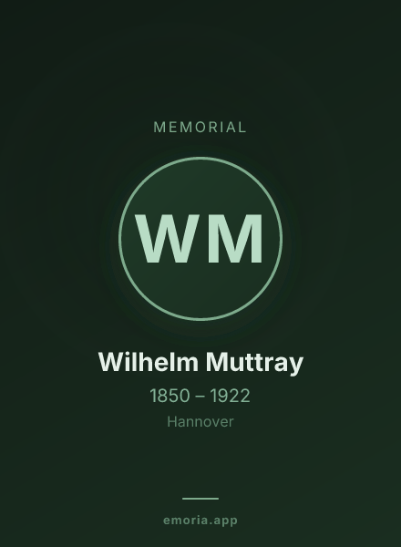 Memorial portrait of Wilhelm Muttray