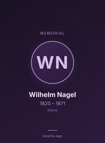 Memorial portrait of Wilhelm Nagel