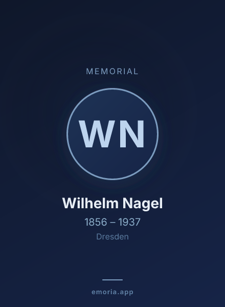 Memorial portrait of Wilhelm Nagel
