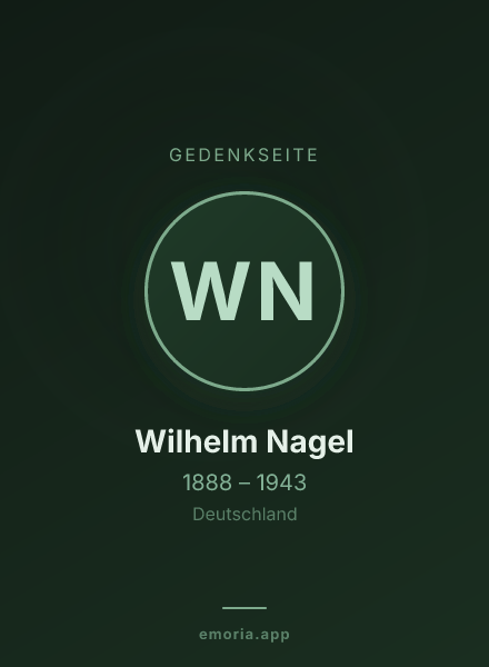 Gedenkportrait von Wilhelm Nagel