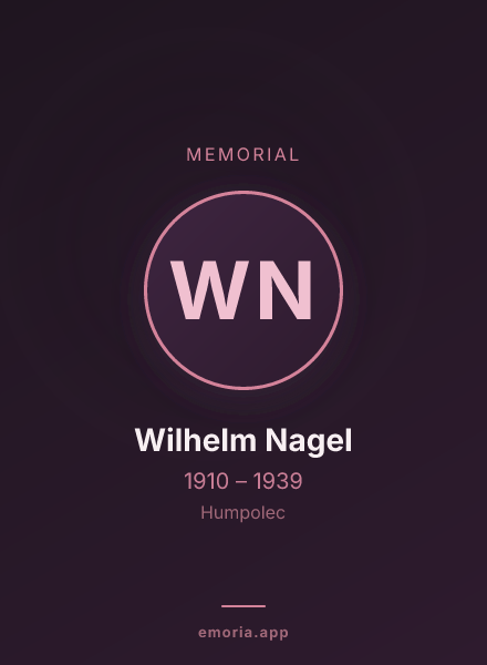 Memorial portrait of Wilhelm Nagel